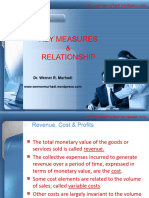 Ch. 2 Key Measure Relationship