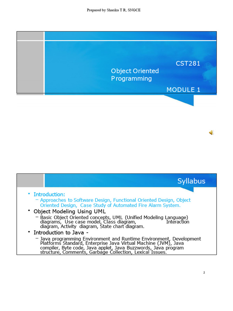 Module 1 Part 1 | PDF | Use Case | Inheritance (Object Oriented ...