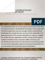 Corporate Governance and Stakeholder Theory
