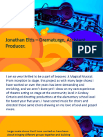 Jonathan Eltis - Dramaturge, Assistant Producer.