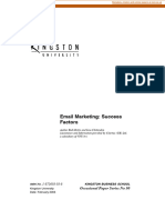 Email Marketing: Success Factors: Occasional Paper Series No 50