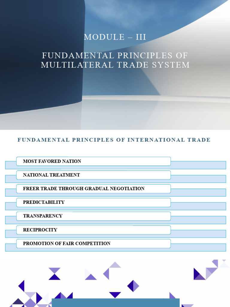 Module iii fundamental principles of intl trade auto saved pdf