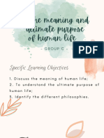 On The Meaning and Ultimate Purpose of The Human Life