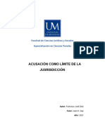 Acusacion Como Limite A La Jurisdiccion