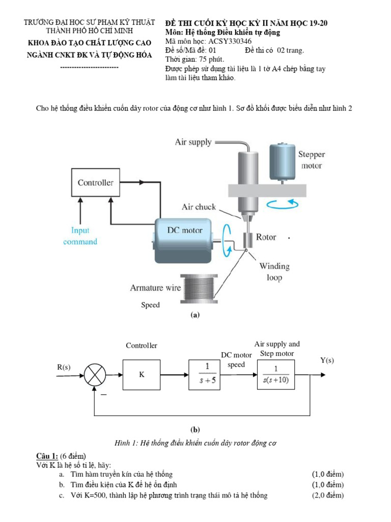 De Thi HT DKTD HK II 2019 2020 - CLC | PDF