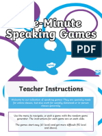5 Minute Speaking Games