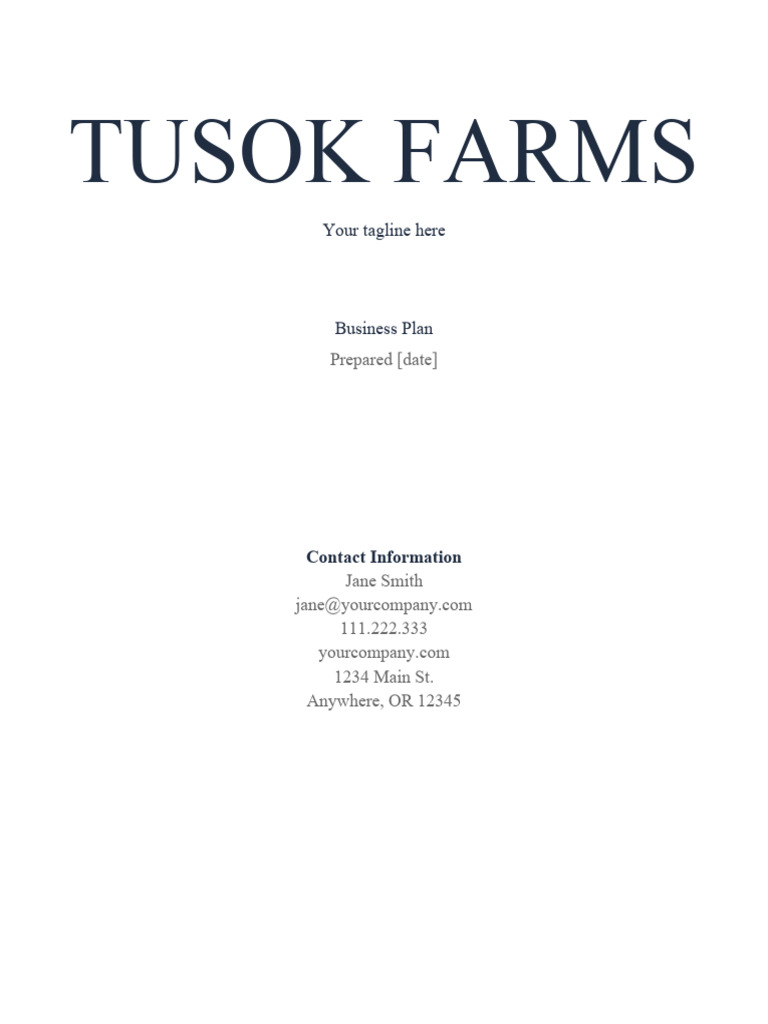 Business Plan Template | Download Free PDF | Prices | Marketing