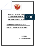 Chemistry Assignment and Project 2