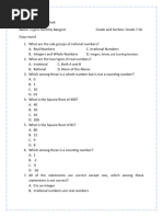 Math Performance Task