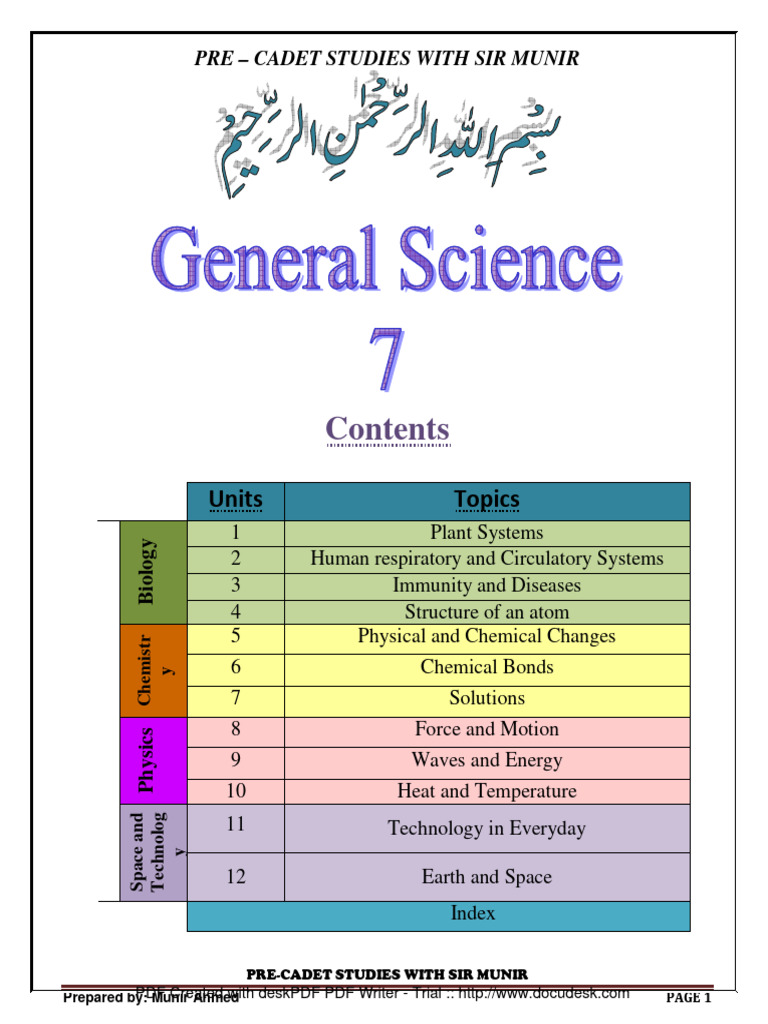 Pre-Cadet Science Study Guide | PDF | Solubility | Leaf