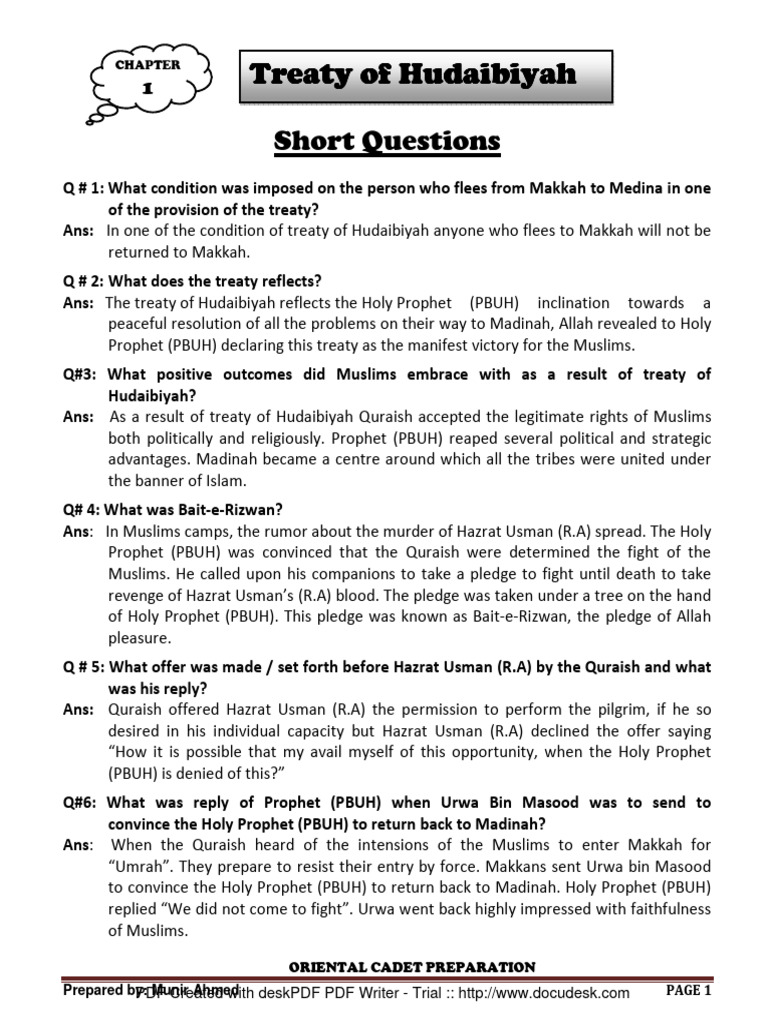 Islamiyat CCH Notes in English For CCH Preparation | PDF