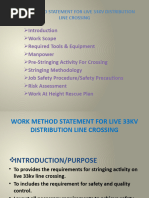 Work Method Statement For Live 33kv Distribution Line Crossing