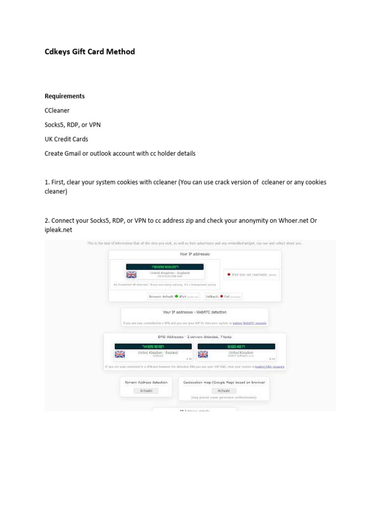 Cdkeys Gift Card Method PDF