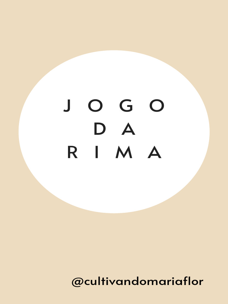 Jogo das Rimas para Crianças | PDF