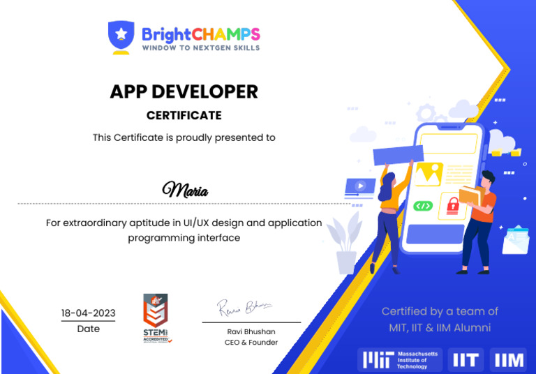 Thunkable App Development Certificate | PDF