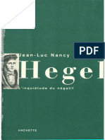 Jeanluc Nancy Hegel Linquietude Du Negatif 1