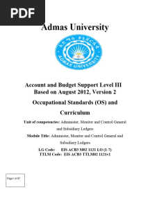 4 Administer, Monitor and Control General and Subsidiary Ledgers