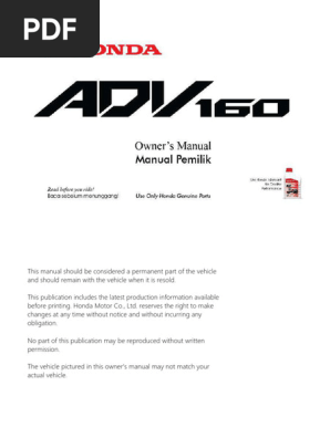 ADV160 サービスマニュアル ADV160 サービスマニュアル機種編＆共通編 新品未使用 2冊セット