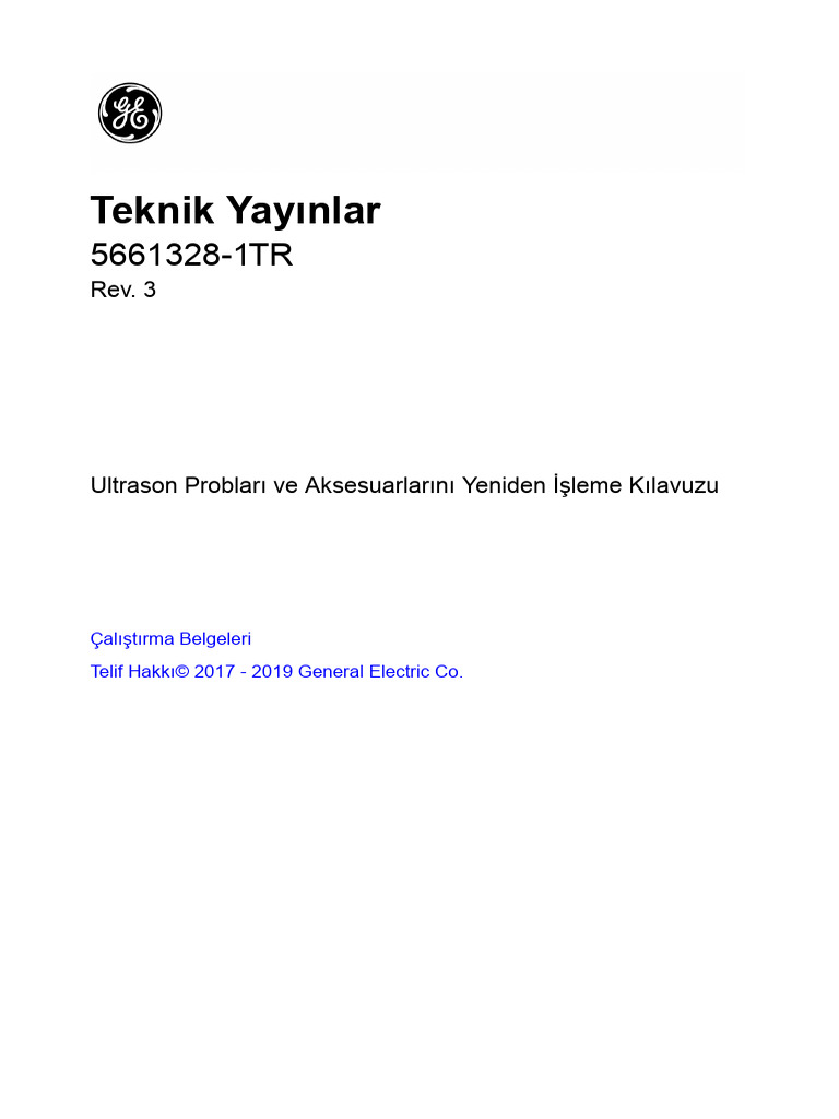 Ultrasound Probes and Accessories Reprocessing Manual - Turkish - UM ...