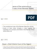 Lecture Autonomous Jurisdictional Rules