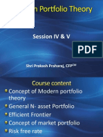 Modern Portfolio Theory: Session IV & V