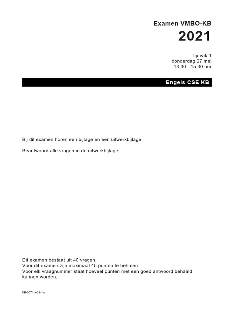 Examen VMBOKB PDF
