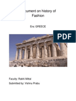 Document On History of Fashion: Era: Greece