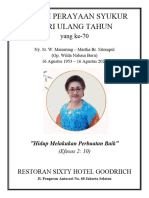 ULTAH Inang Ny. St. W. Manurung BR Sitompul