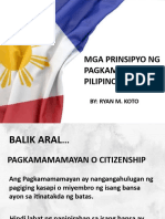 Mag Prinsipyo NG Pagkamamayang Pilipino