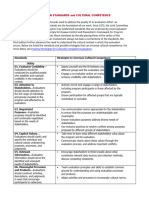 StandardsAndCulturalCompetenceTable PDF