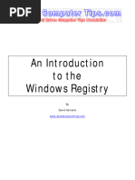 An Introduction To The Windows Registry