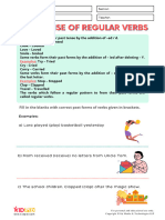 Past Tense of Regular Verbs Printable Worksheets For Grade 2