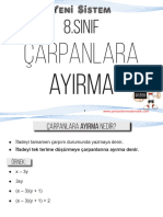 8.sınıf Ortak Çarpan Parantezine