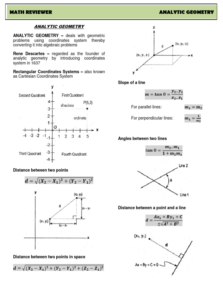 Analytic geometry notes pdf ellipse line geometry 