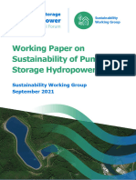 Working Paper On Sustainability of Pumped Storage Hydropower