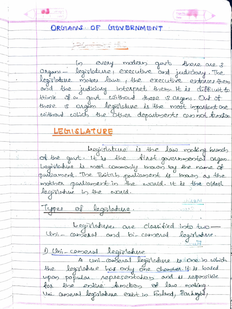 Legislature, Executive and Judiciary | PDF