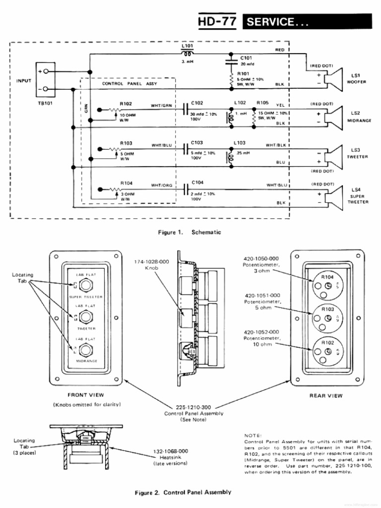 Super Tweeter Marantz HD 77 – Pour Pièces / Ne Fonctionne Pas