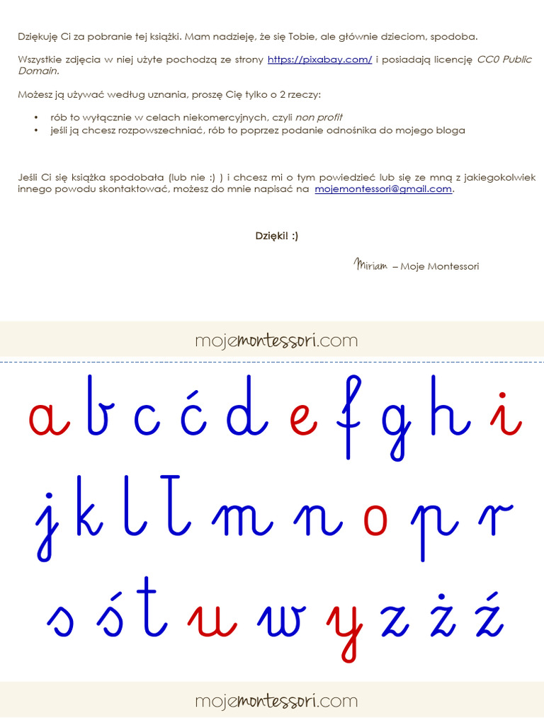 ksiazka alfabet litery pisane | PDF
