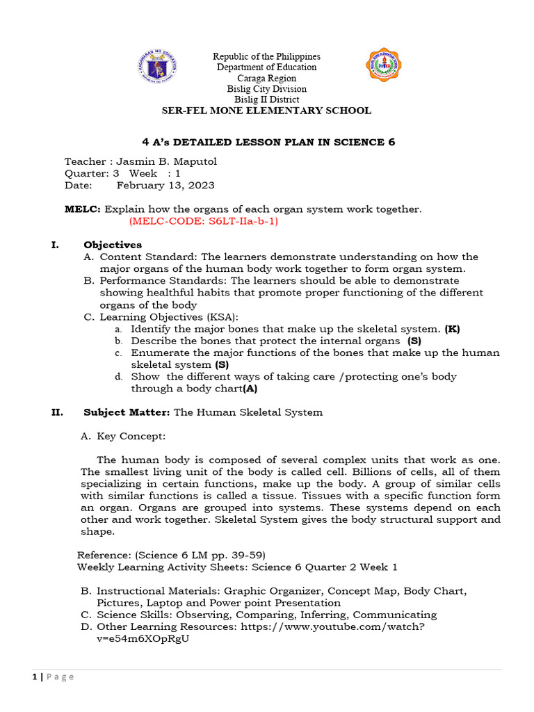 DETAILED LESSON PLAN IN SCIENCE 6 CO 1 Final | PDF | Teachers | Learning