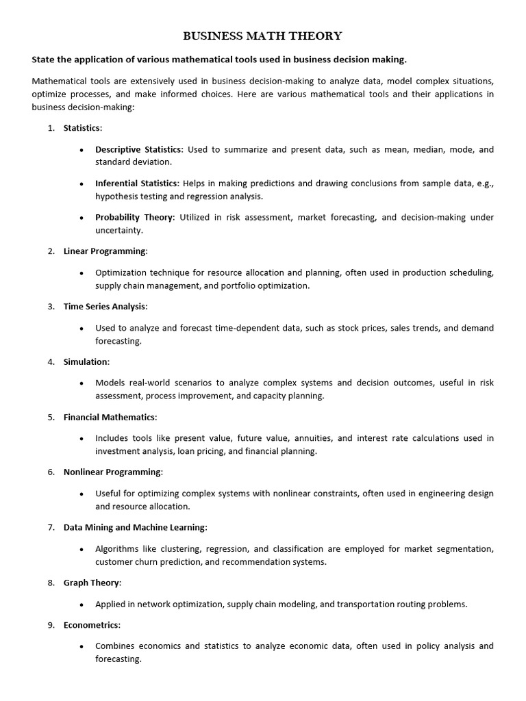 Math theory pdf matrix mathematics set mathematics 