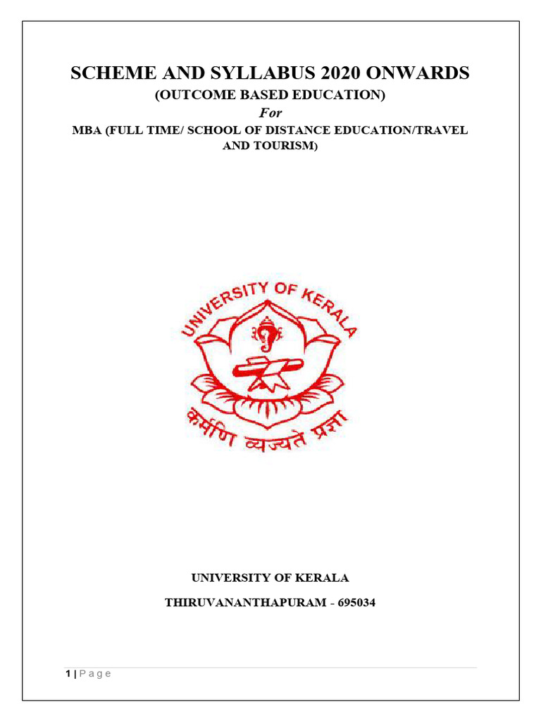 MBA Syllabus 2020 85219 | PDF | Accounting | Leadership