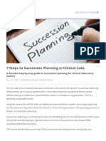7 Steps To Succession Planning in Clinical Labs