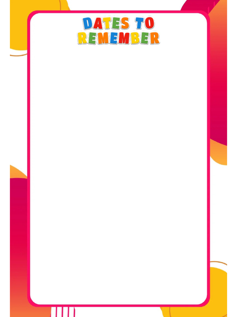 Dates To Remember PDF