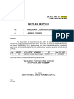 002 - NOTA DE SERVICIO - para Libretas RR. NN. I-22