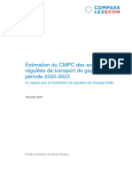 Etude CMPC Des Activites Regulees de Transport de Gaz Pour La Periode 2020-2023