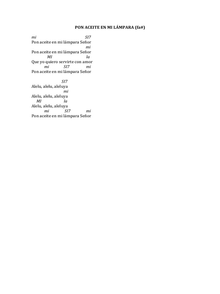 Image Result For Pon Aceite En Mi Lmpara Seor Letra Msica Cristiana