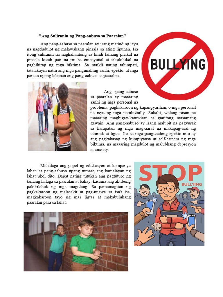 School Bullying Pdf
