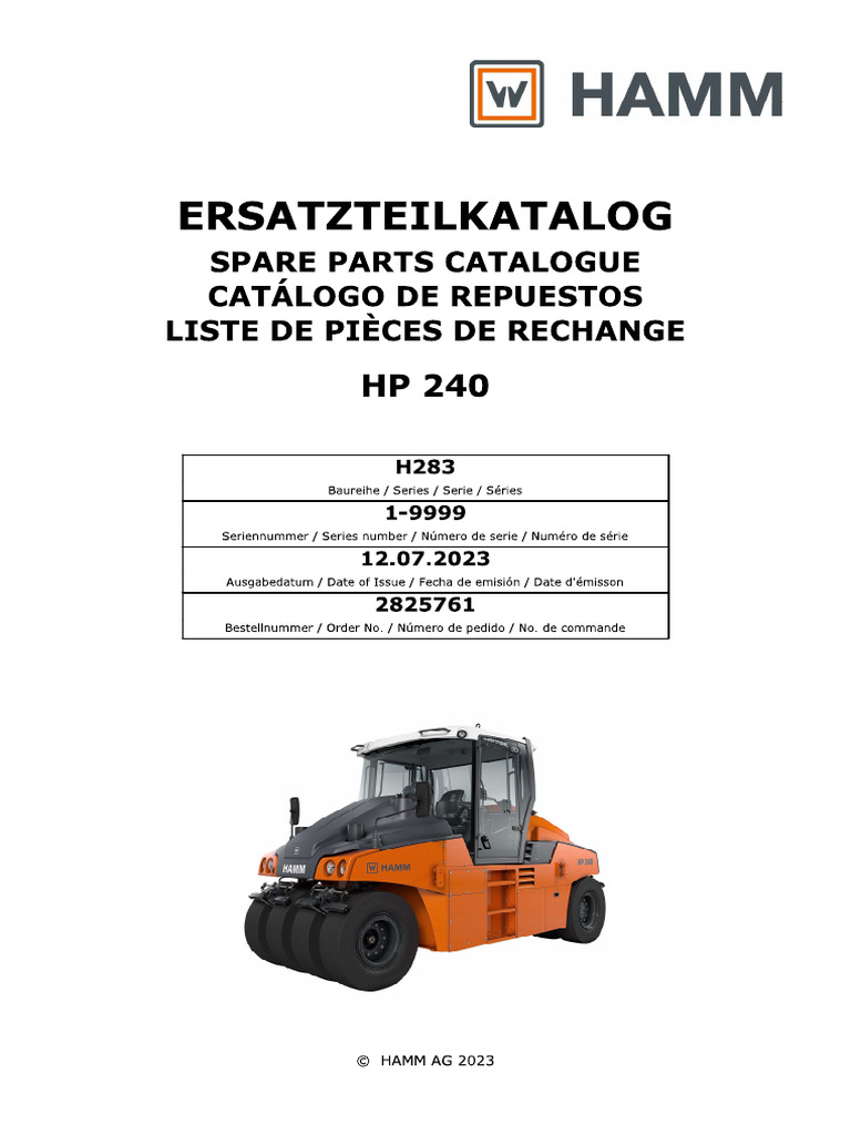 h283 - Spare Parts Catalogue (SN) | PDF