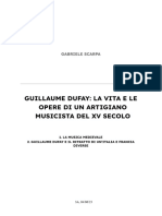 Guillaume Dufay - La Vita e Le Opere Di Un Artigiano Musicista Del XV Secolo