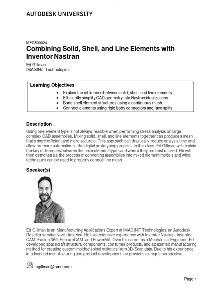 Mixed Element Modeling in Inventor Nastran | PDF | Stress (Mechanics ...